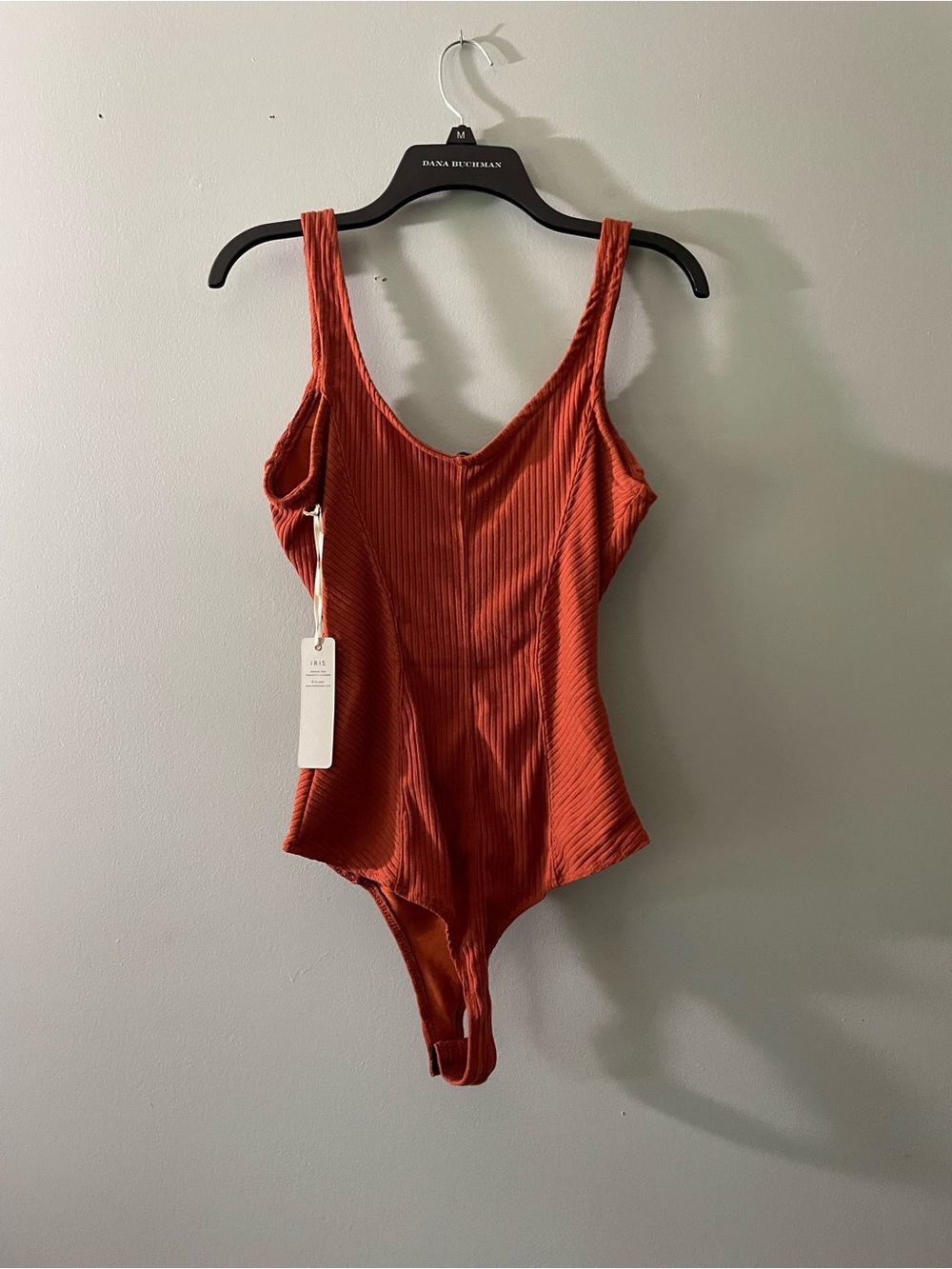 IRIS Ribbed Bodysuit — Rust - Picture 8 of 8